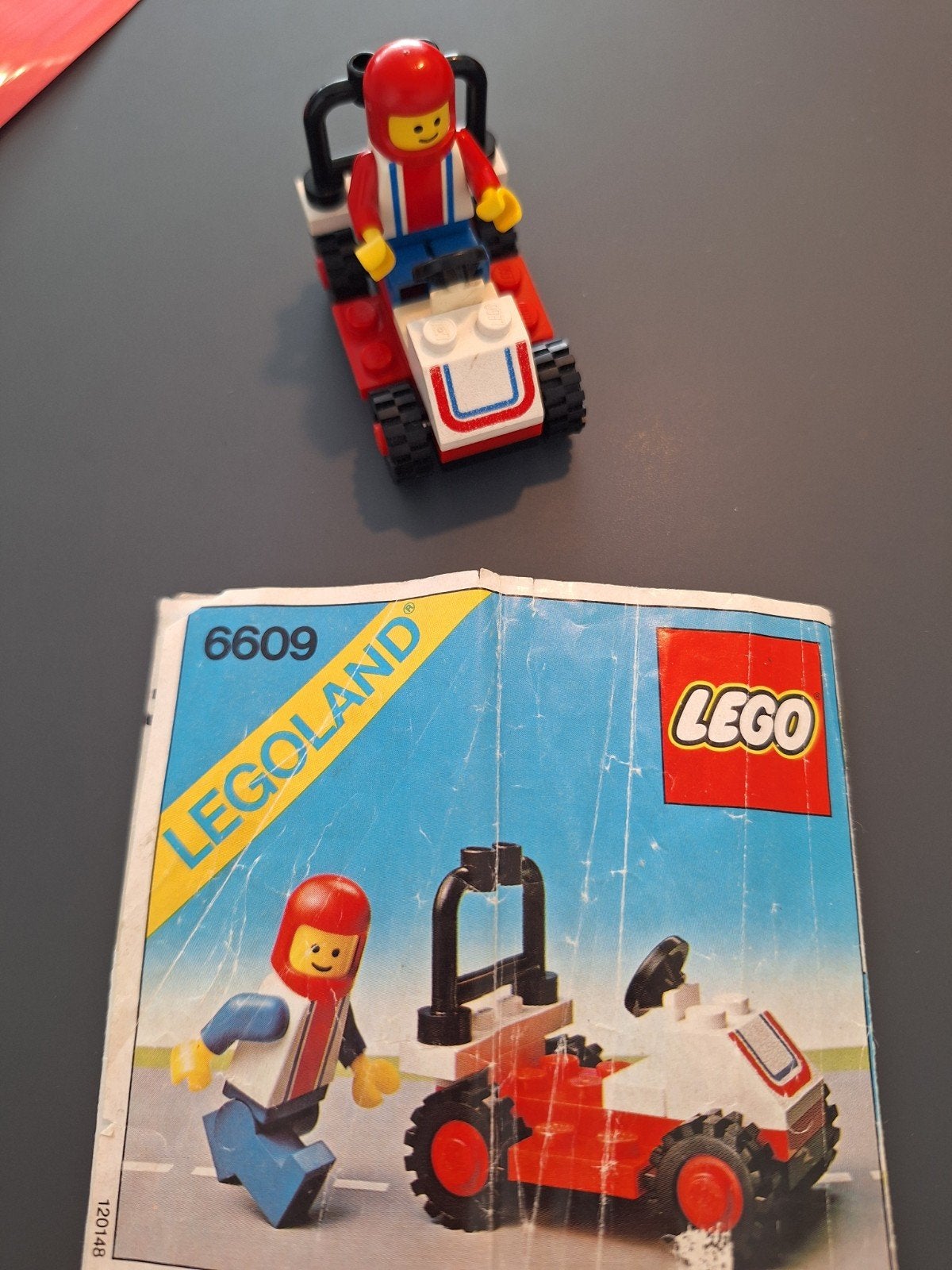 LEGO Legoland 6609 Race Auto met Coureur (Vintage), Gebruikt, Lego, Ophalen of Verzenden, Inclusief instructies