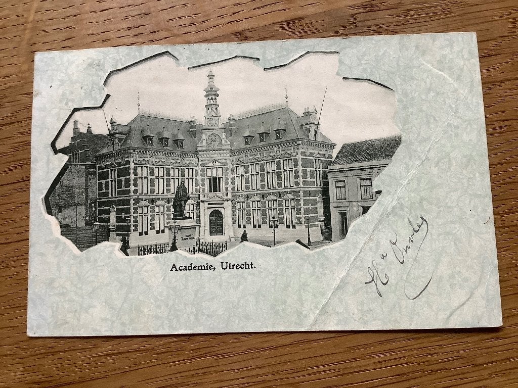Utrecht 1901 pop up Universiteit met kleinrondstempel Leiden, Ophalen of Verzenden, Voor 1920, Gelopen, Zuid-Holland