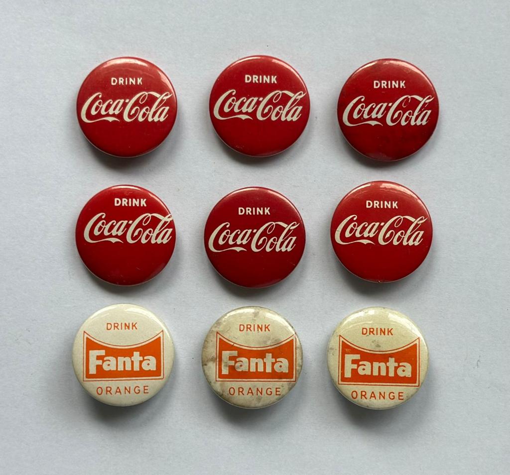 Kleine  Coca-Cola buttons .met 1x misdruk, Verzamelen, Ophalen of Verzenden, Gebruikt, Merk, Button