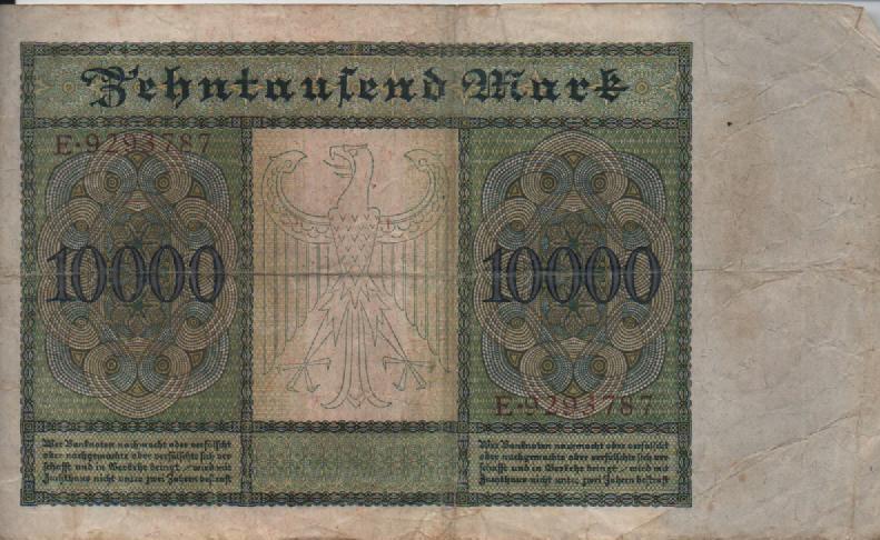duitsland inflatie geld 10.000 mark, Ophalen of Verzenden, Duitsland
