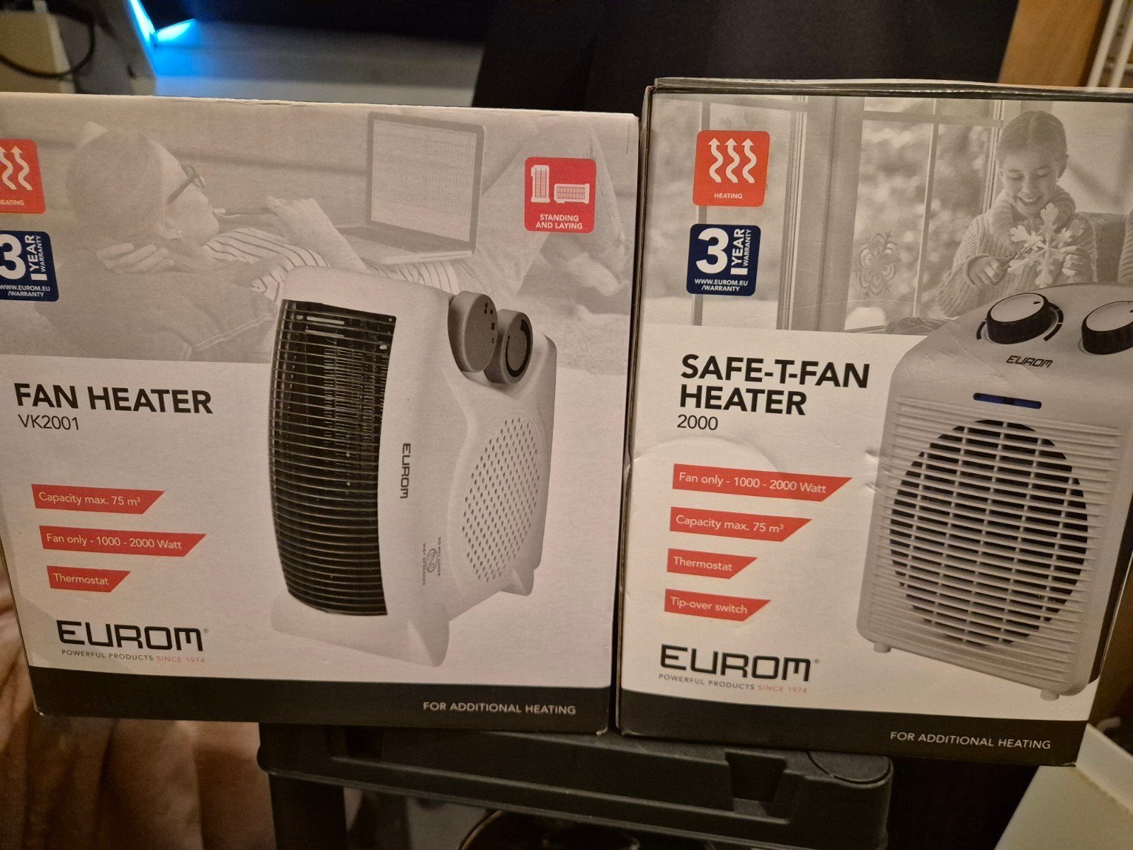 twee kacheltjes, Huis en Inrichting, Kachels, Ophalen, Elektrisch, Overige soorten