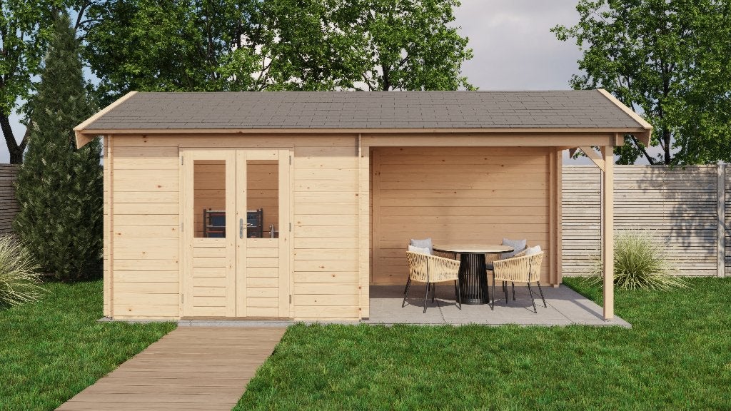 Lugarde Select Tuinhuis Raalte met overkapping 600 x 300cm