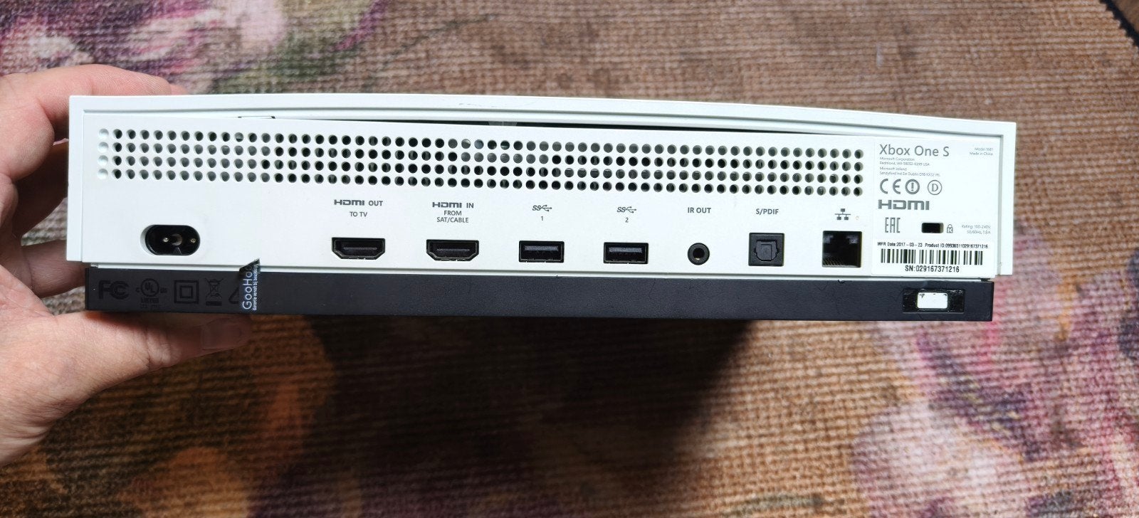 Xbox One S - gerepareerde voeding, werkt perfect, Ophalen, 500 GB, Zonder controller