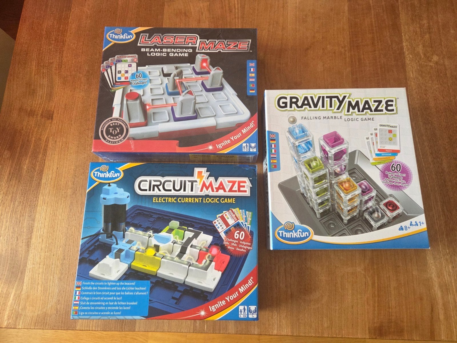 Thinkfun knikkerbaan, laser & elektriciteit - samen €30,-, Ophalen of Verzenden, Minder dan 500 stukjes, Zo goed als nieuw