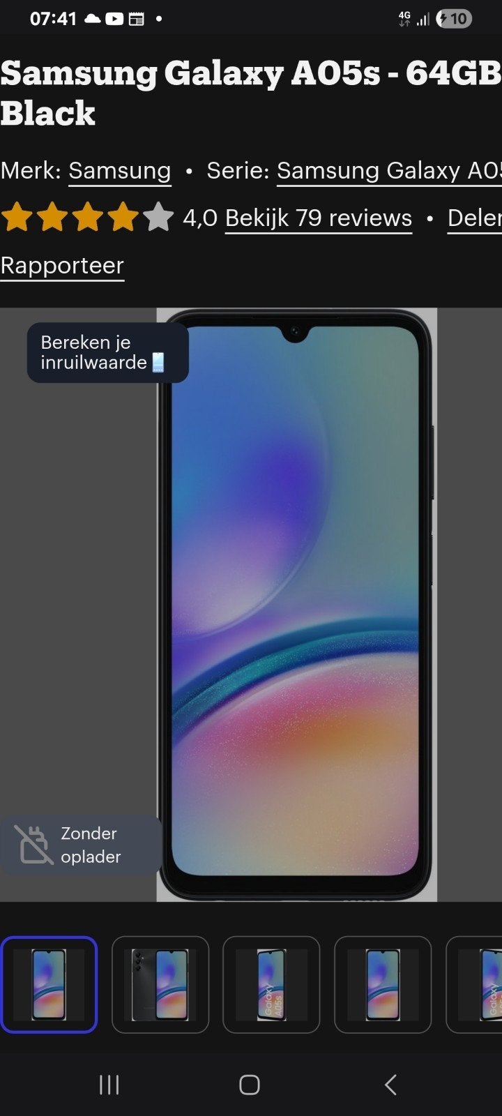 Samsung Galaxy A05s - 64GB Black (1 jaar oud), Telecommunicatie, Mobiele telefoons | Samsung, Ophalen of Verzenden