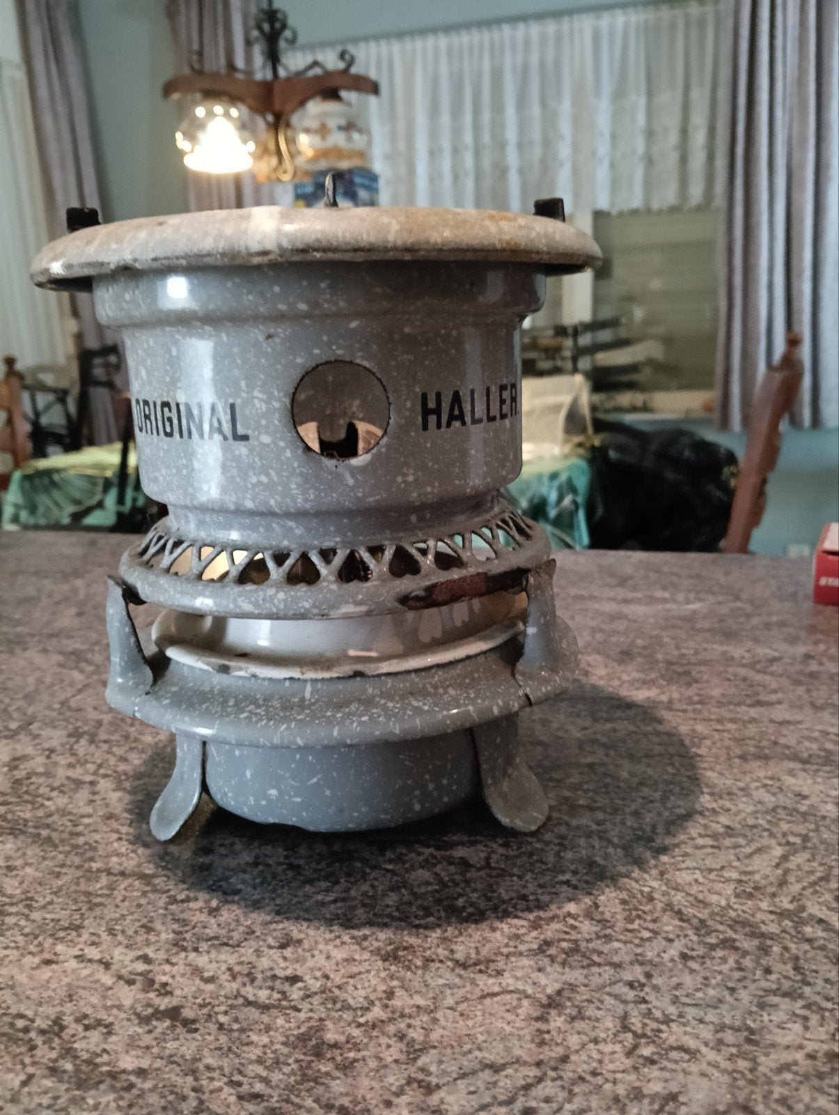 Vintage Original Haller Petroleumkachel - Decoratief, Antiek en Kunst, Antiek | Emaille, Ophalen of Verzenden