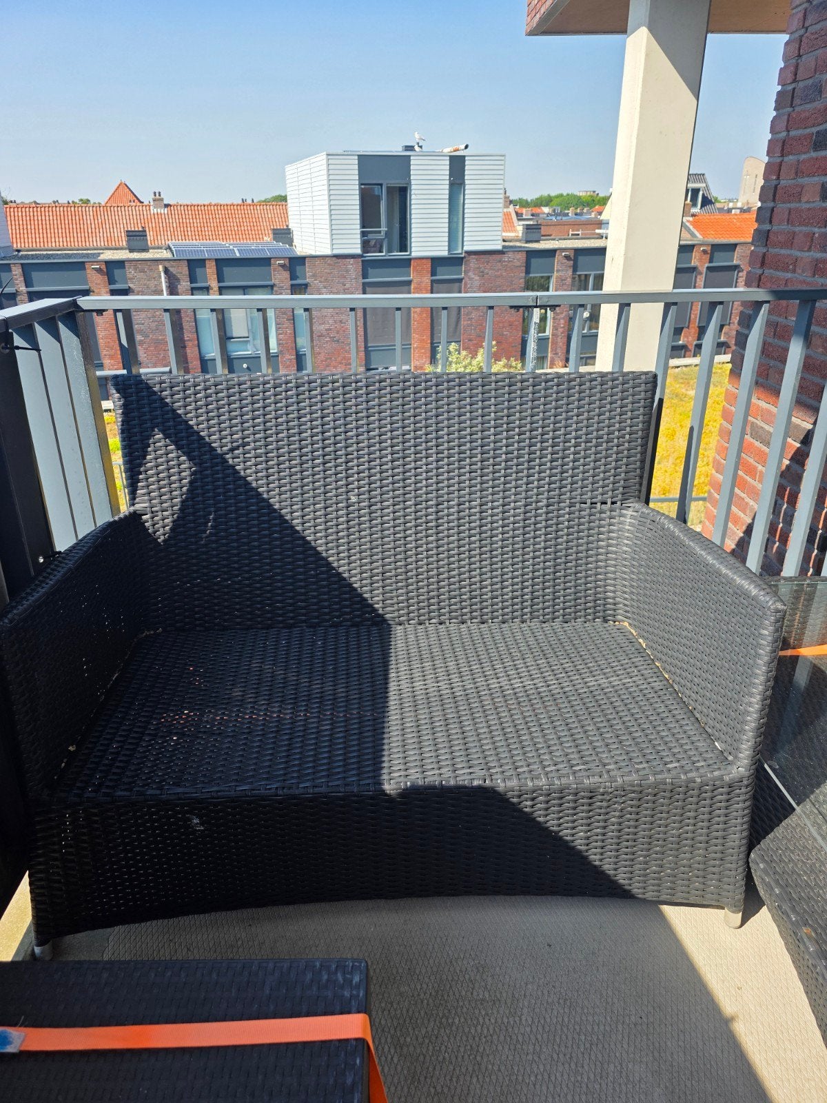 Tuinbank - Wicker, Tuin en Terras, Tuinsets en Loungesets, Ophalen, 4 zitplaatsen, Gebruikt, Loungeset