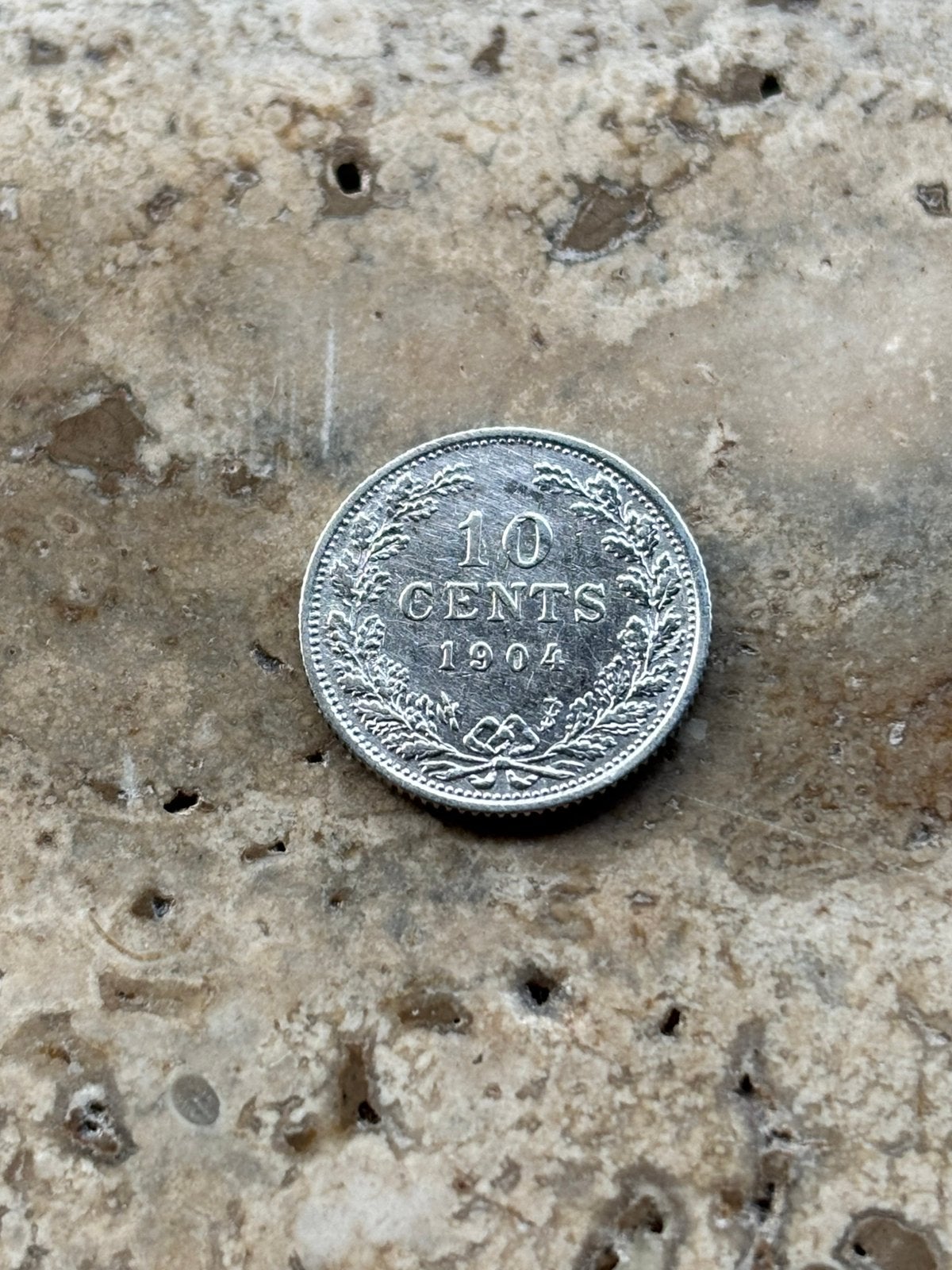 10 cent 1904 Wilhelmina , zeer mooie kwaliteit, Zilver, Ophalen of Verzenden, 10 cent, Koningin Wilhelmina