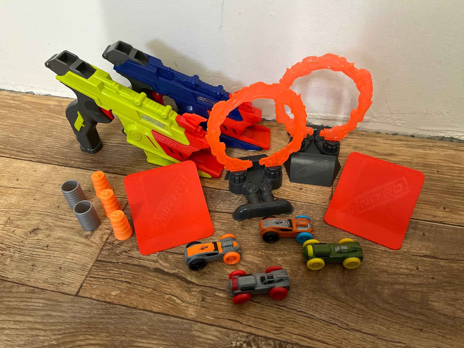 Nerf Nitro speelset met 2 blasters en accessoires, Ophalen of Verzenden, Zo goed als nieuw, Jongen of Meisje