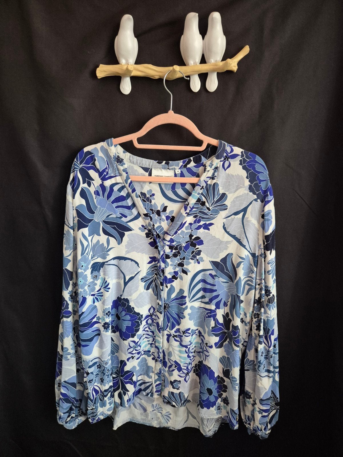 fabienne chapot blouse xxl 44, Blauw, Maat 42/44 (L), Ophalen of Verzenden, Zo goed als nieuw