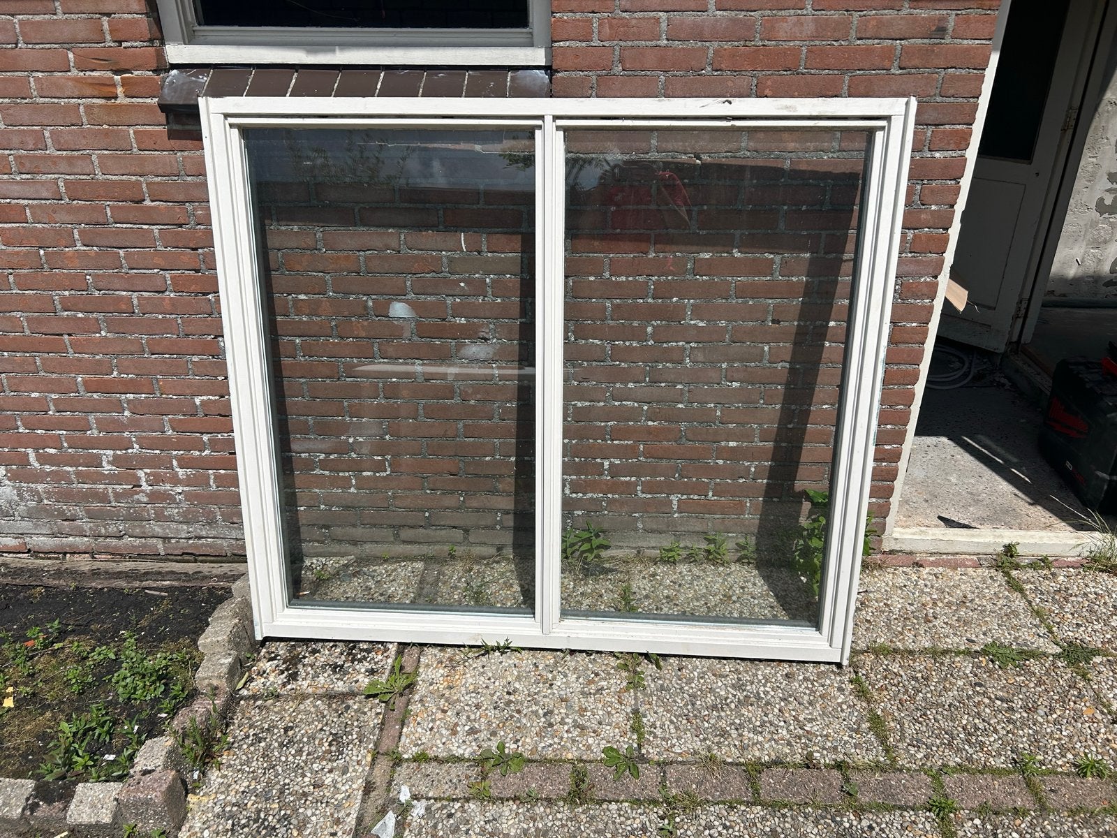 gevelraam met dubbelglas (160x140 cm), Ophalen, Gevelraam of Ruit, Gebruikt, 120 tot 160 cm
