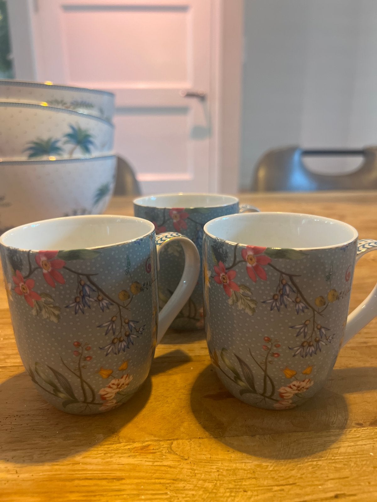 Set van 3 Pip Studio Floral servies mokjes, Pip Studio, Nieuw, Modern, Porselein