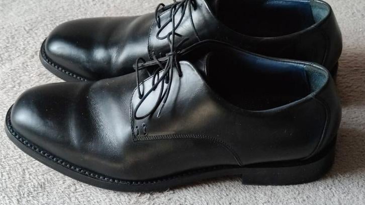 NIEUWSTAAT Van Lier 25482 leren herenschoenen - zwart - m 44, Zwart, Van Lier, Ophalen of Verzenden, Zo goed als nieuw