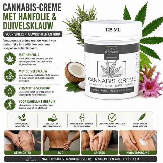 Partij Alpenhof Cannabis Crème 125 ML 12 Stuks, ., Nieuw, Ophalen of Verzenden, .