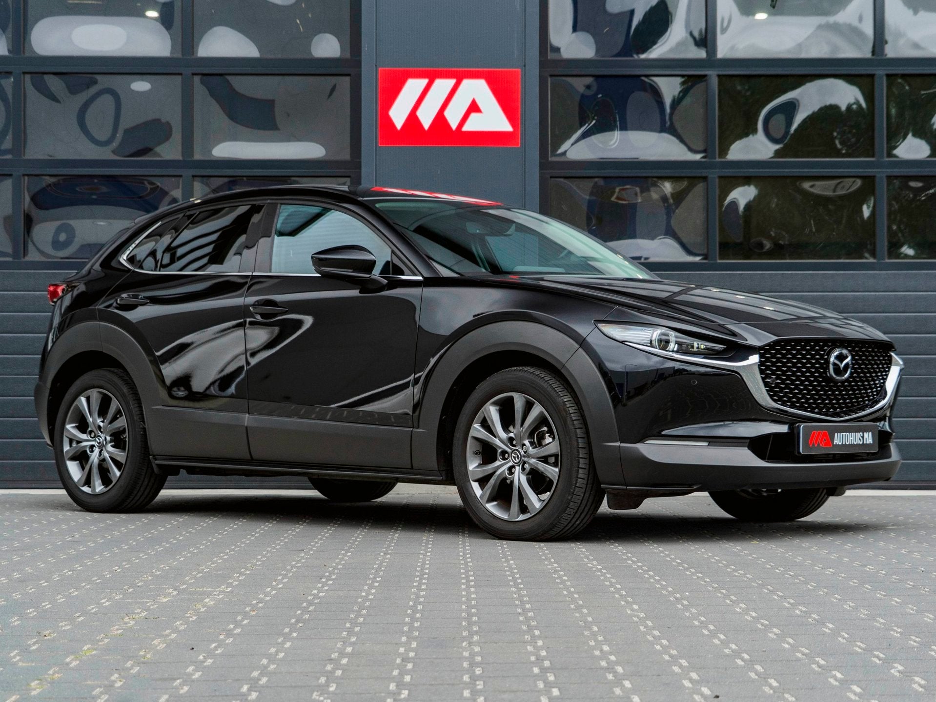 Mazda CX-30 2.0 e-SkyActiv-X M Hybrid Luxury 186 PK | Trekha, Auto's, Mazda, Gebruikt, Euro 6, Zwart, Automatische klimaatregeling