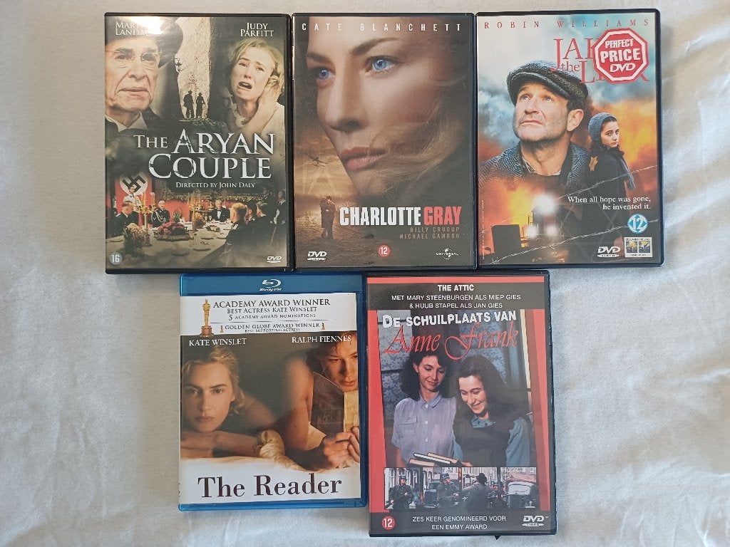 5 films gerelateerd aan Tweede Wereld Oorlog op DVD/Blu-ray, Vanaf 16 jaar, Ophalen of Verzenden, Gebruikt, Oorlog