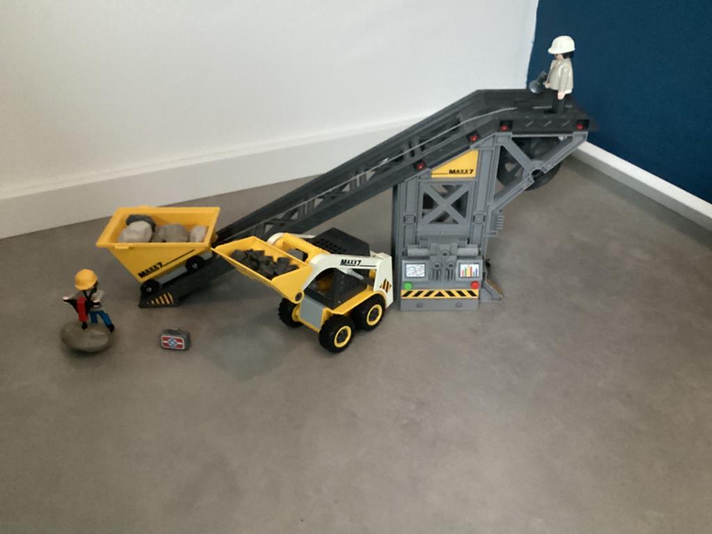 kolen kraan met graafmachine van playmobil, Ophalen of Verzenden, Nieuw, Complete set