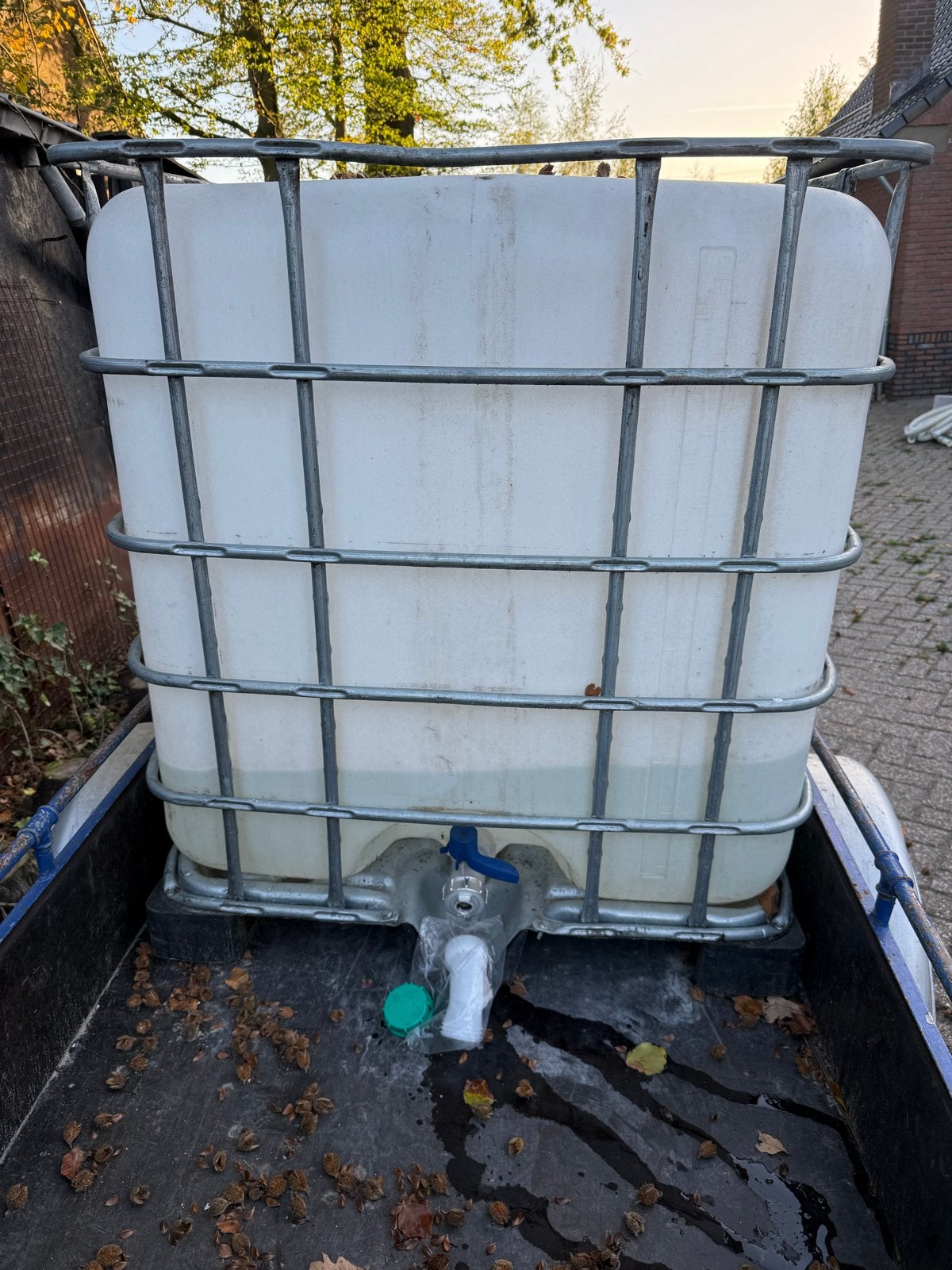 IBC container 1000 liter met kraan koppeling, Ophalen, Gebruikt