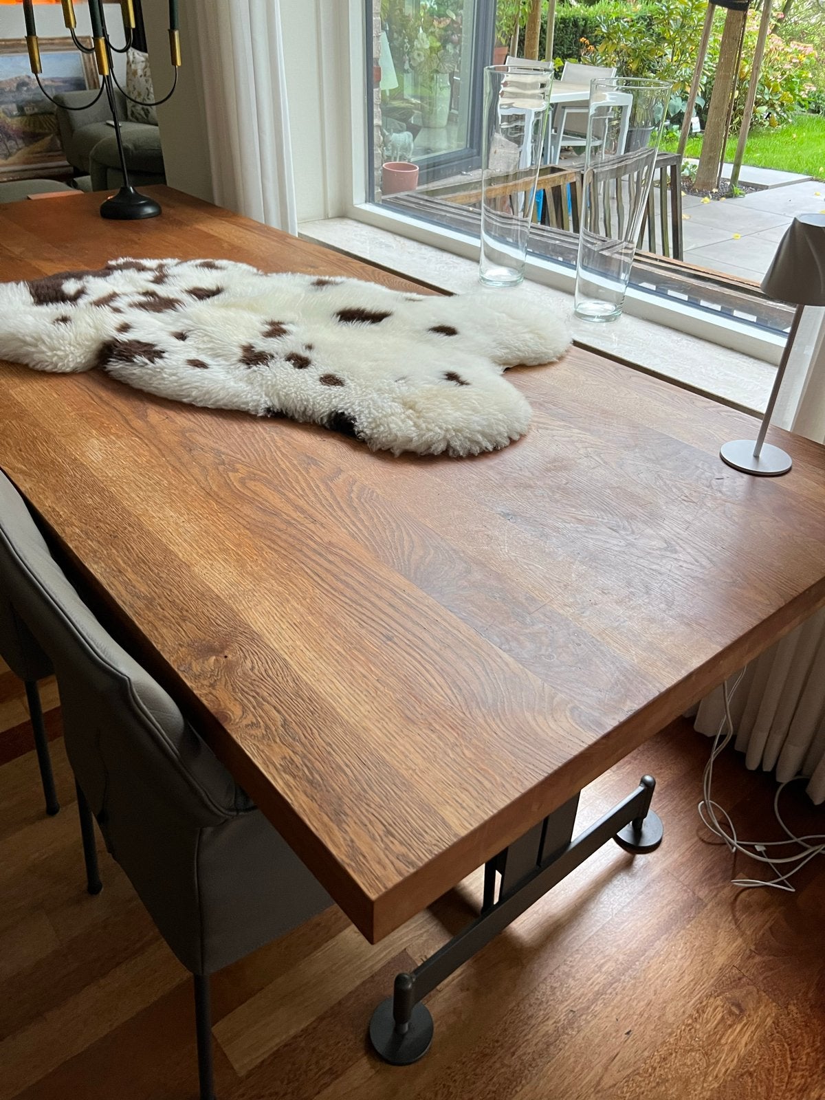 Massief houten eettafel - Robuust en Stijlvol, Ophalen, 100 tot 150 cm, Eikenhout, 200 cm of meer