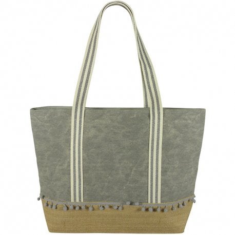 Strandtas grijs 50x35cm, Verzenden, Nieuw, Grijs, Shopper
