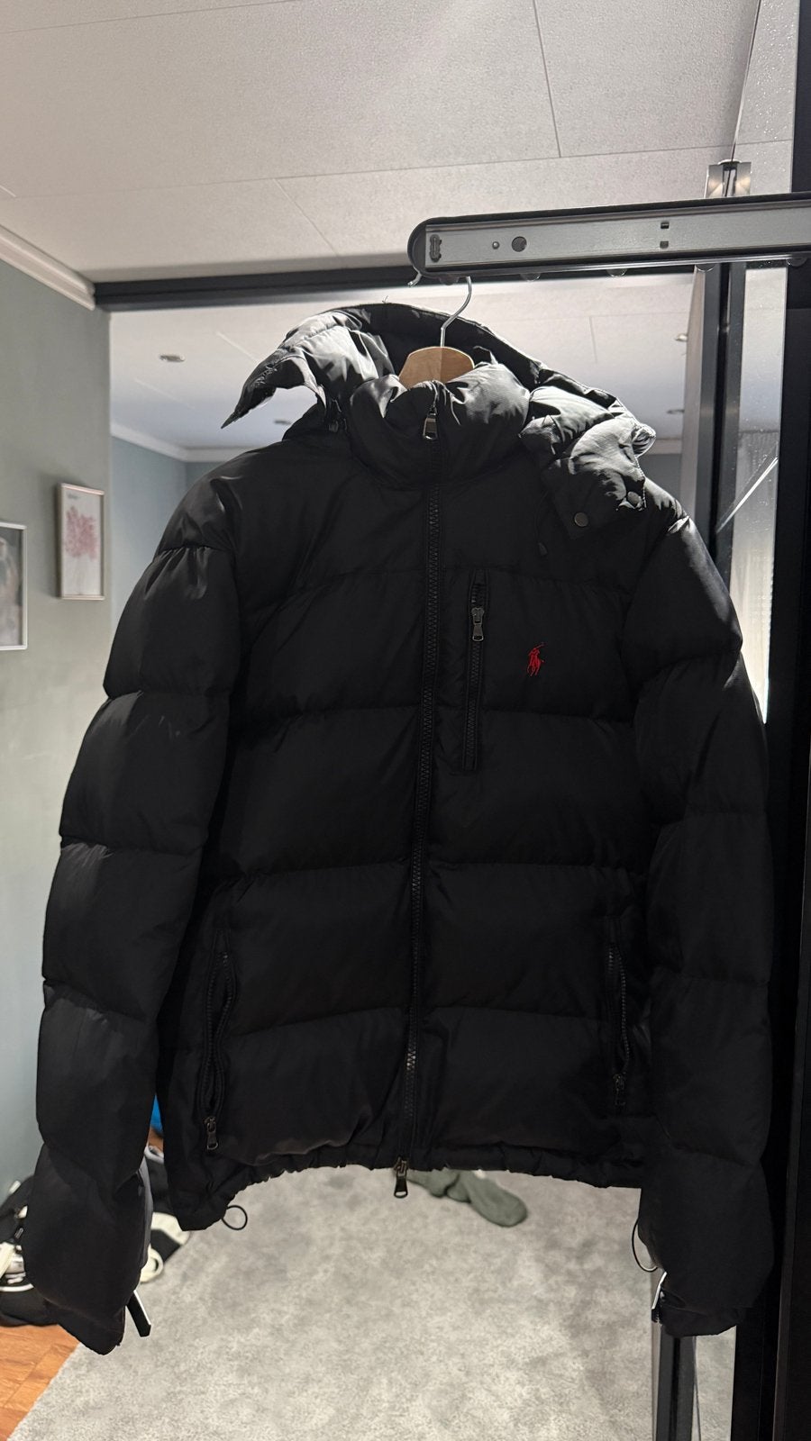 Polo Ralph Lauren puffer jacket - Zwart - Maat M, Ophalen of Verzenden, Zo goed als nieuw, Maat 48/50 (M), Zwart