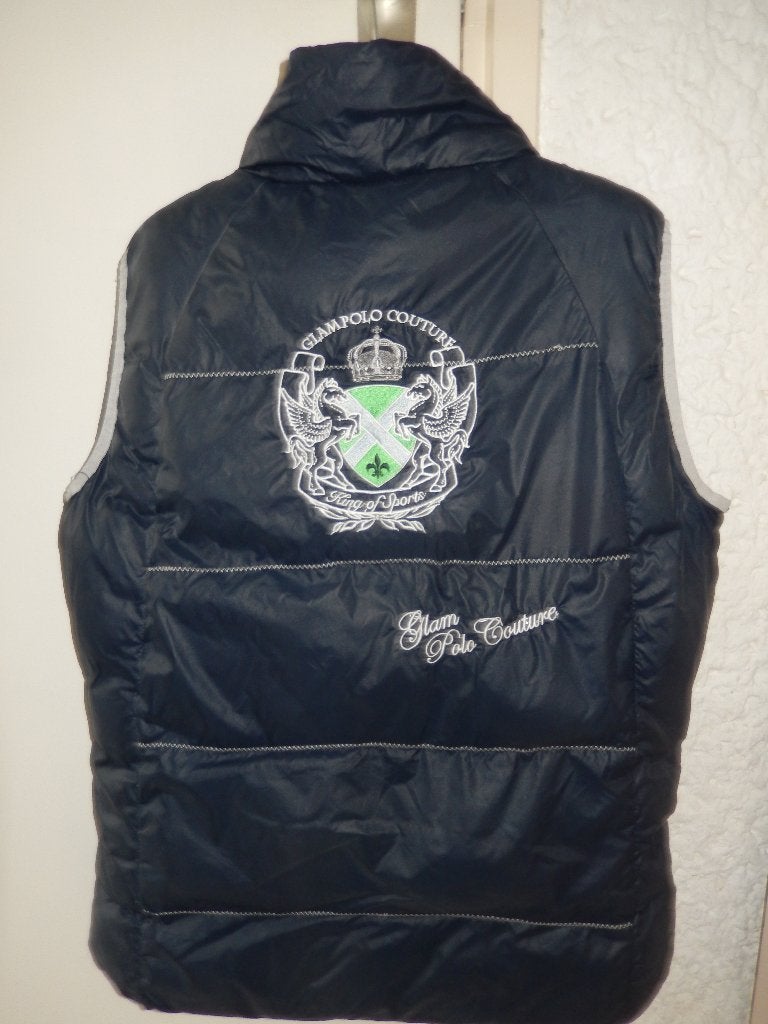 bodywarmer mtL Glam Polo Couture donker blauw zakjes zgan, Blauw, Ophalen of Verzenden, Zo goed als nieuw, Maat 36 (S)