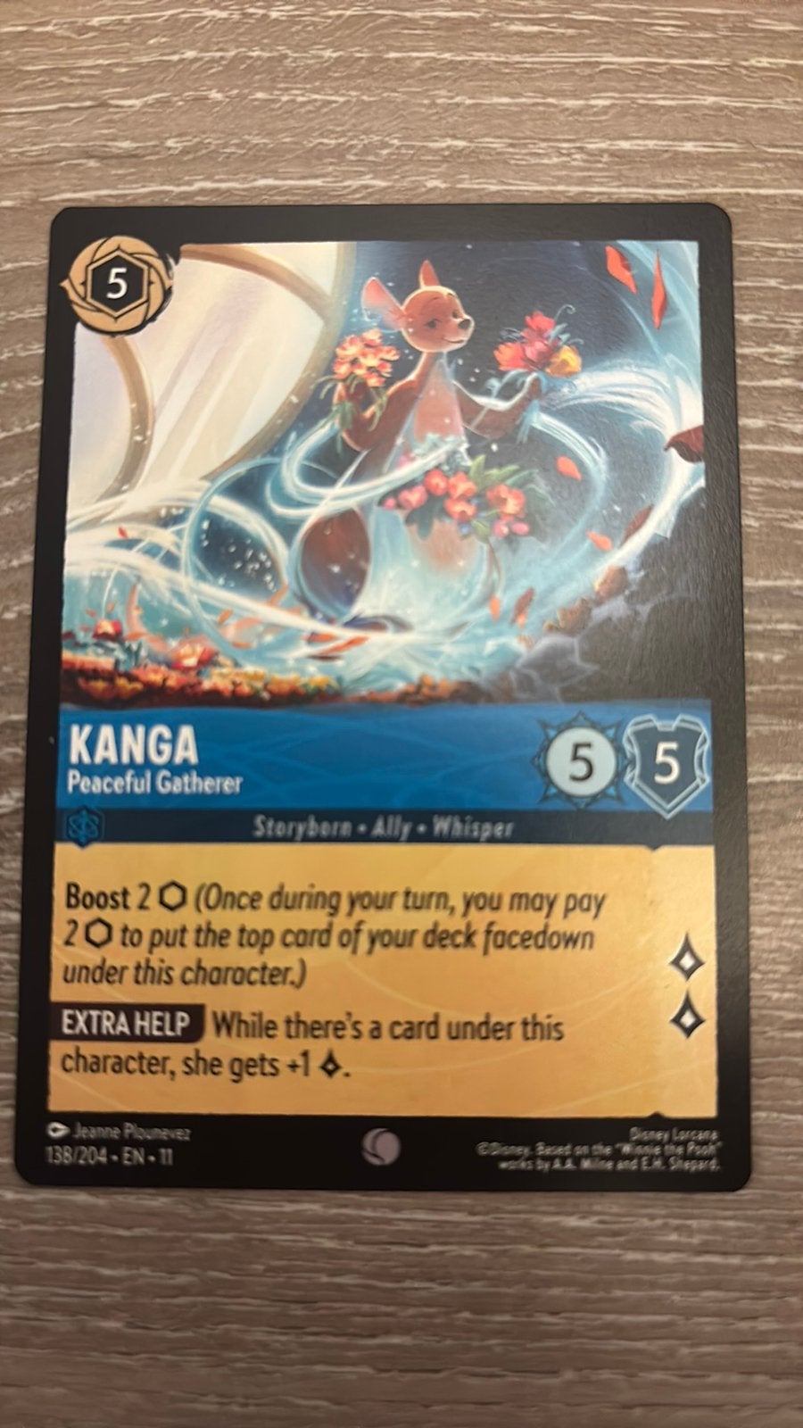 Disney Lorcana Kanga peaceful gatherer 138-204 11WSP nonfoil, Ophalen of Verzenden, Zo goed als nieuw