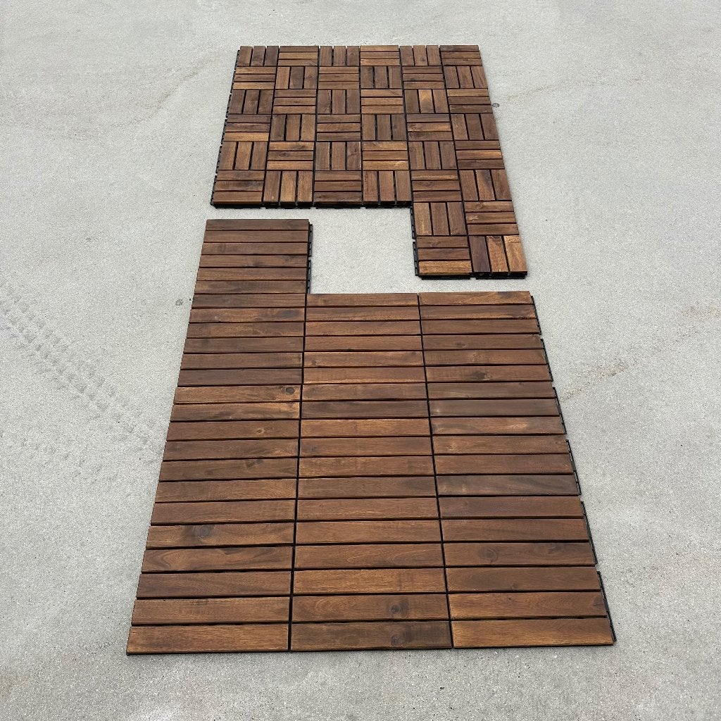Acaciahout Balkontegels Donkerbruin - Lijkt op Ikea Runnen, Tuin en Terras, Info@ydemanne.nl, Nieuw, Ophalen of Verzenden, Ydemanne