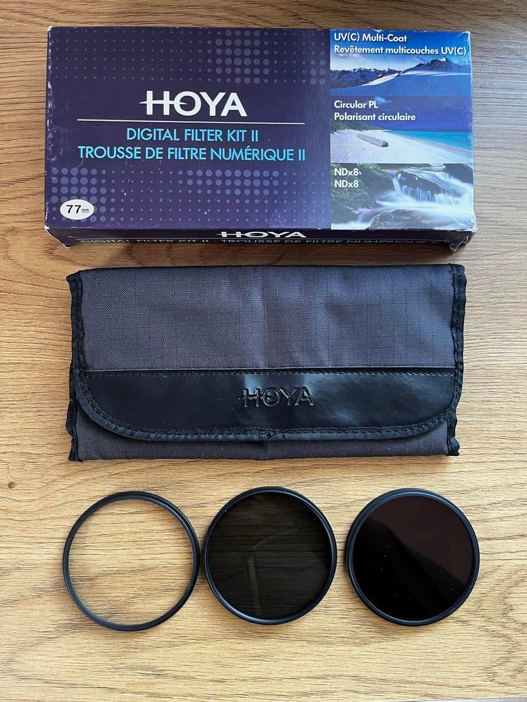 Hoya Digital Filter Kit II 77mm, Overige merken, Polarisatiefilter, Gebruikt, Ophalen of Verzenden