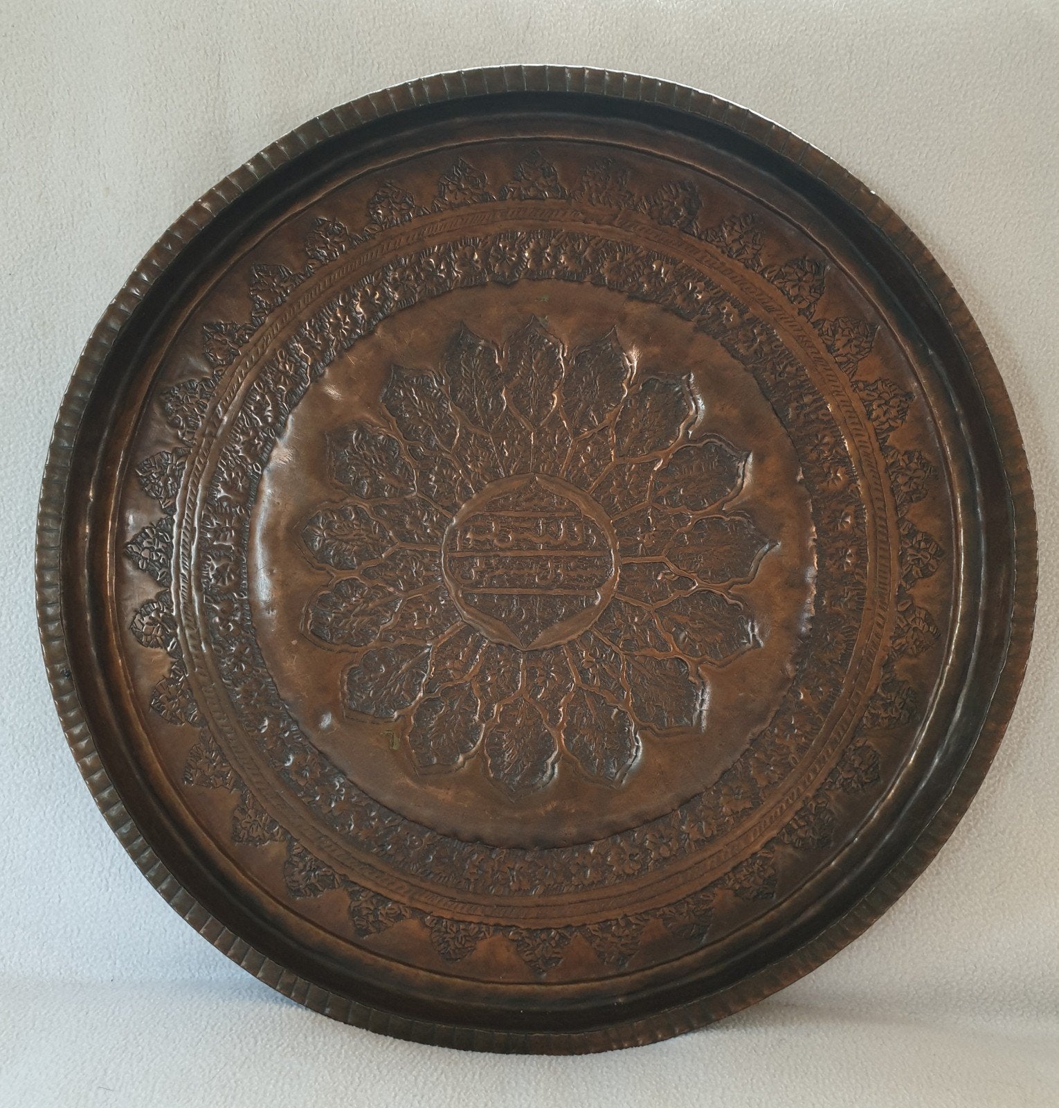 origineel Arabisch wandbord , doorsnede 47cm, Gebruikt, Rond, Ophalen of Verzenden, Handgemaakt