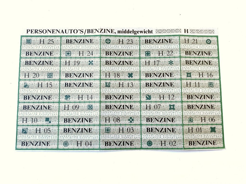 Benzine bonnen voor personenauto / benzine, Verzamelen, Verzenden, Zo goed als nieuw, Auto's
