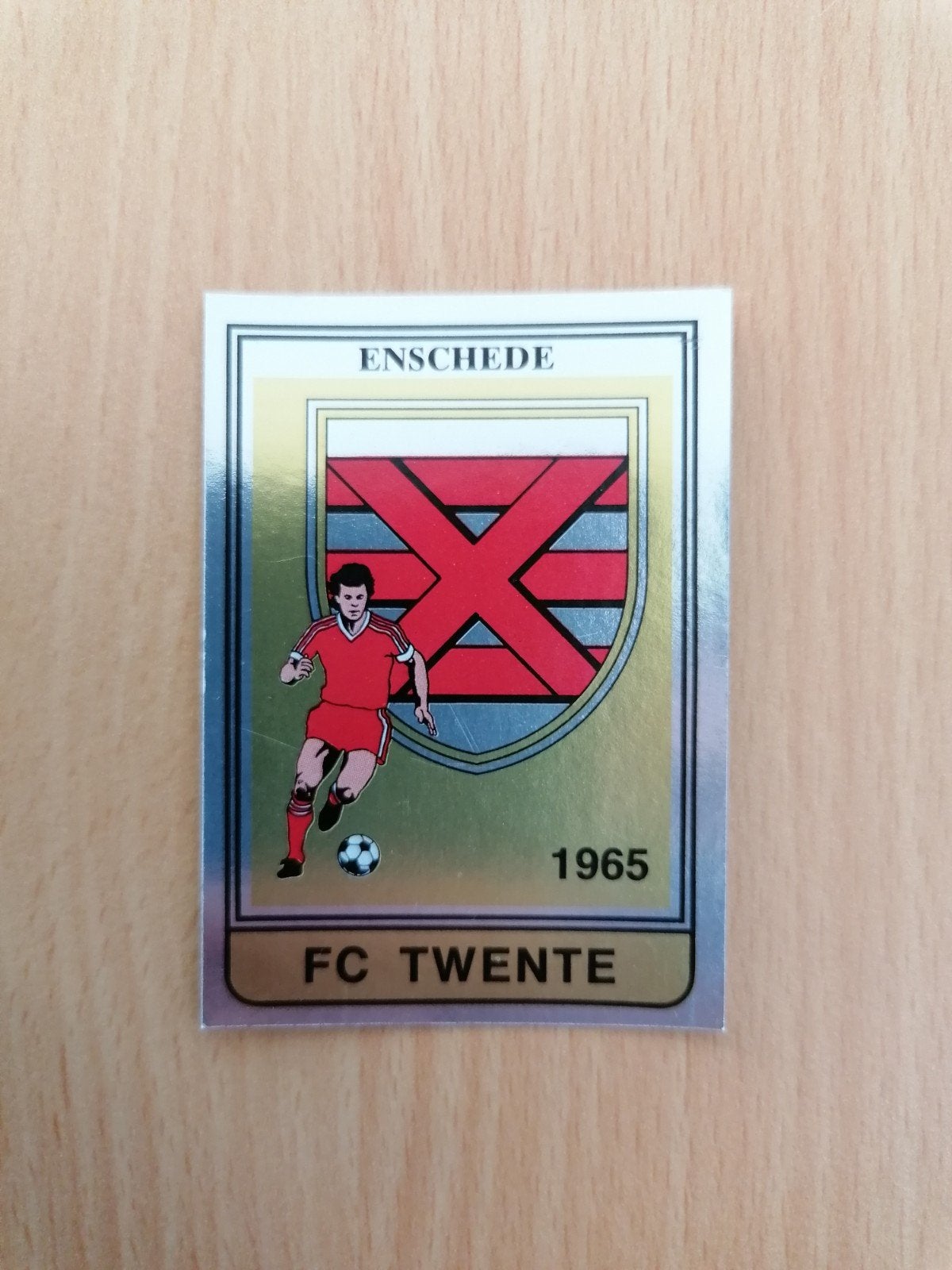 Panini Voetbal 85 #286 FC Twente embleem., Ophalen of Verzenden, Zo goed als nieuw, Plaatje