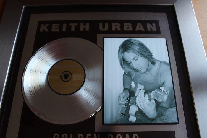 Keith Urban - Golden Road - Officiële RIAA award – 2002, Ophalen of Verzenden, Gebruikt, Poster, Artwork of Schilderij