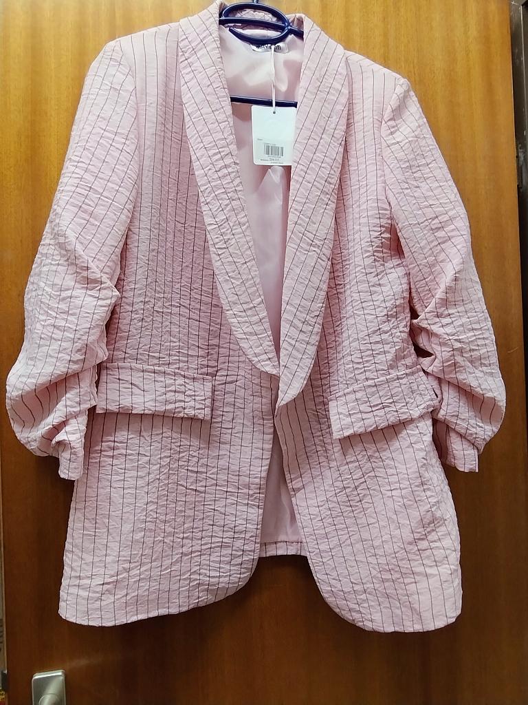 Blazer  #maygem  may gem  roze grijs gestreept  Maat 38/40, Kleding | Dames, Jasjes, Kostuums en Pakken, Maat 38/40 (M), Nieuw