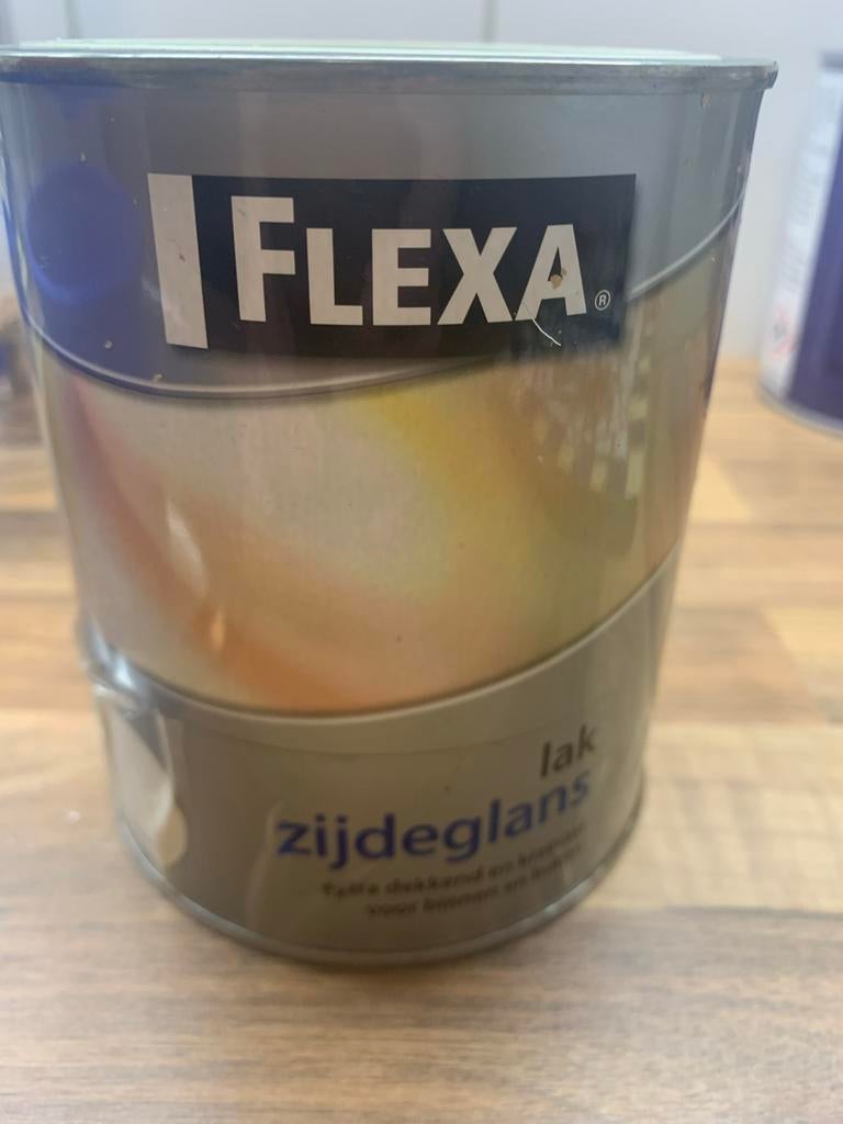 Flexa Zijdeglans Lak Vanille (1530) 750ml - Terpentinebasis, Beige, Nieuw, Ophalen of Verzenden, Lak