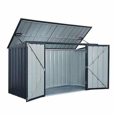 Globel 8x3ft Metal Bin Store – Triple Bin, Ophalen, Nieuw, 40 liter of meer, Rvs