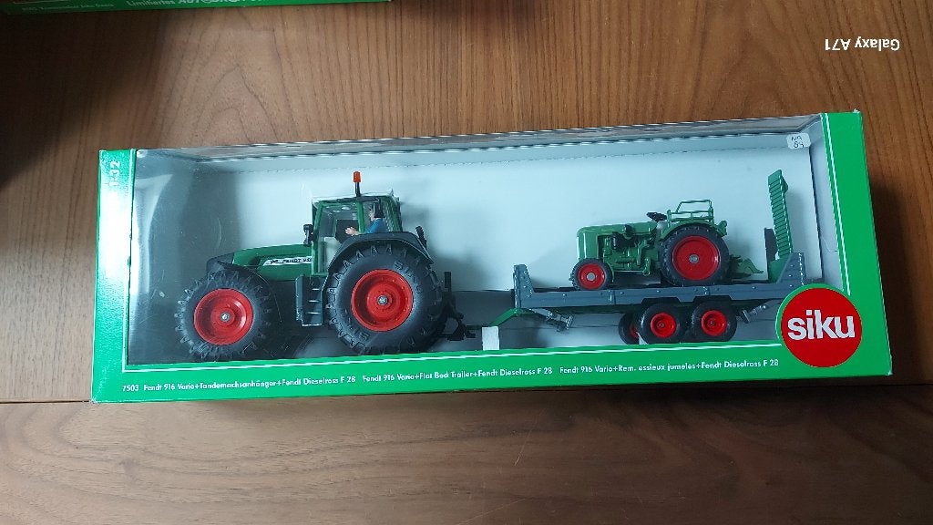 Siku 7503 Fendt 916 Vario + Fendt Dieselross F28, Ophalen of Verzenden, Zo goed als nieuw, Tractor of Landbouw, SIKU