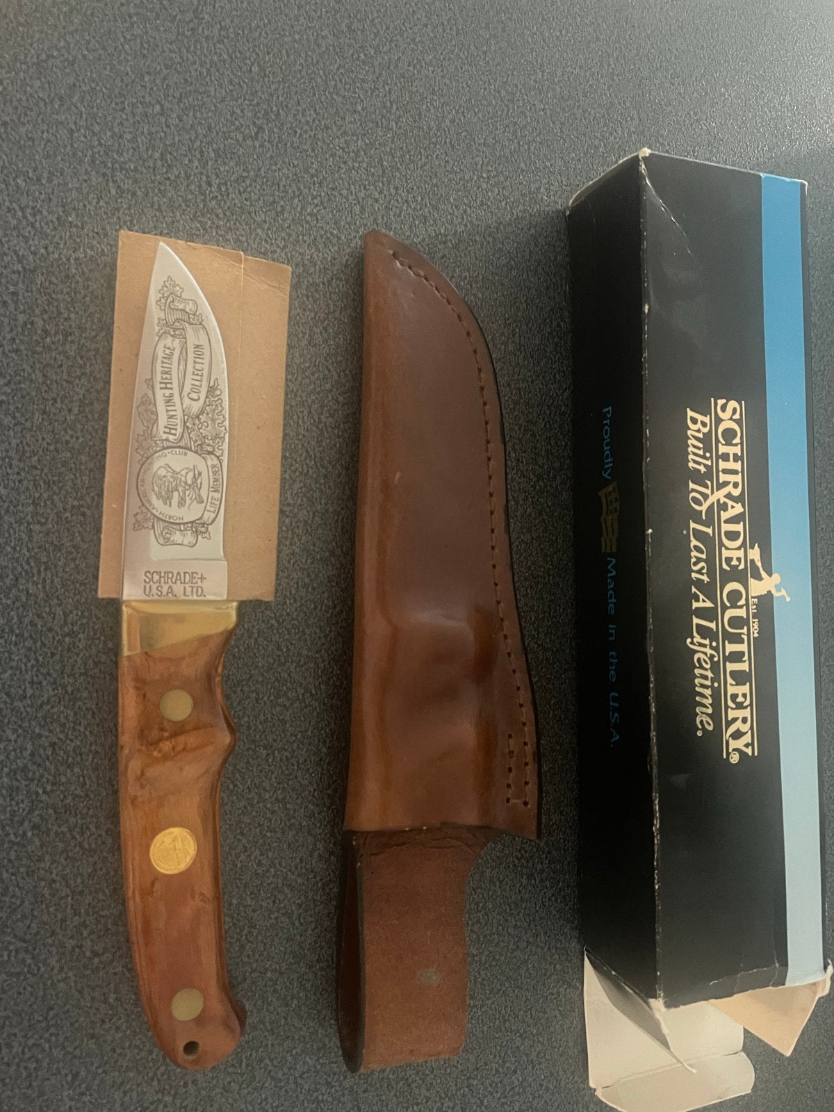 Schrade Cutlery Hunting Heritage Collection mes met schede, Ophalen of Verzenden, Zo goed als nieuw