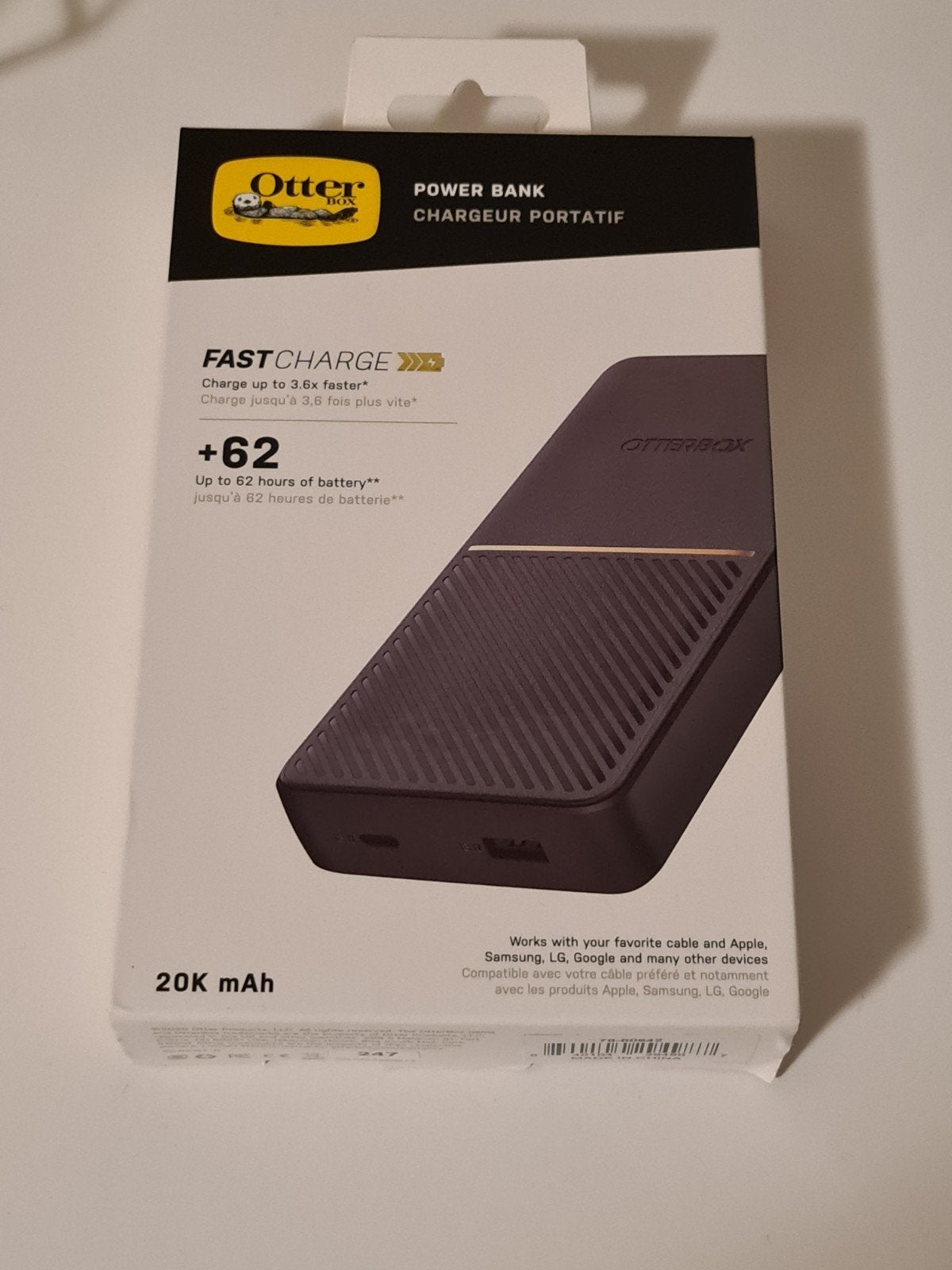 Otterbox Powerbank 20000mAh Fast Charge - Nieuw in doos, Telecommunicatie, Powerbanks, Ophalen of Verzenden, Nieuw, Otterbox