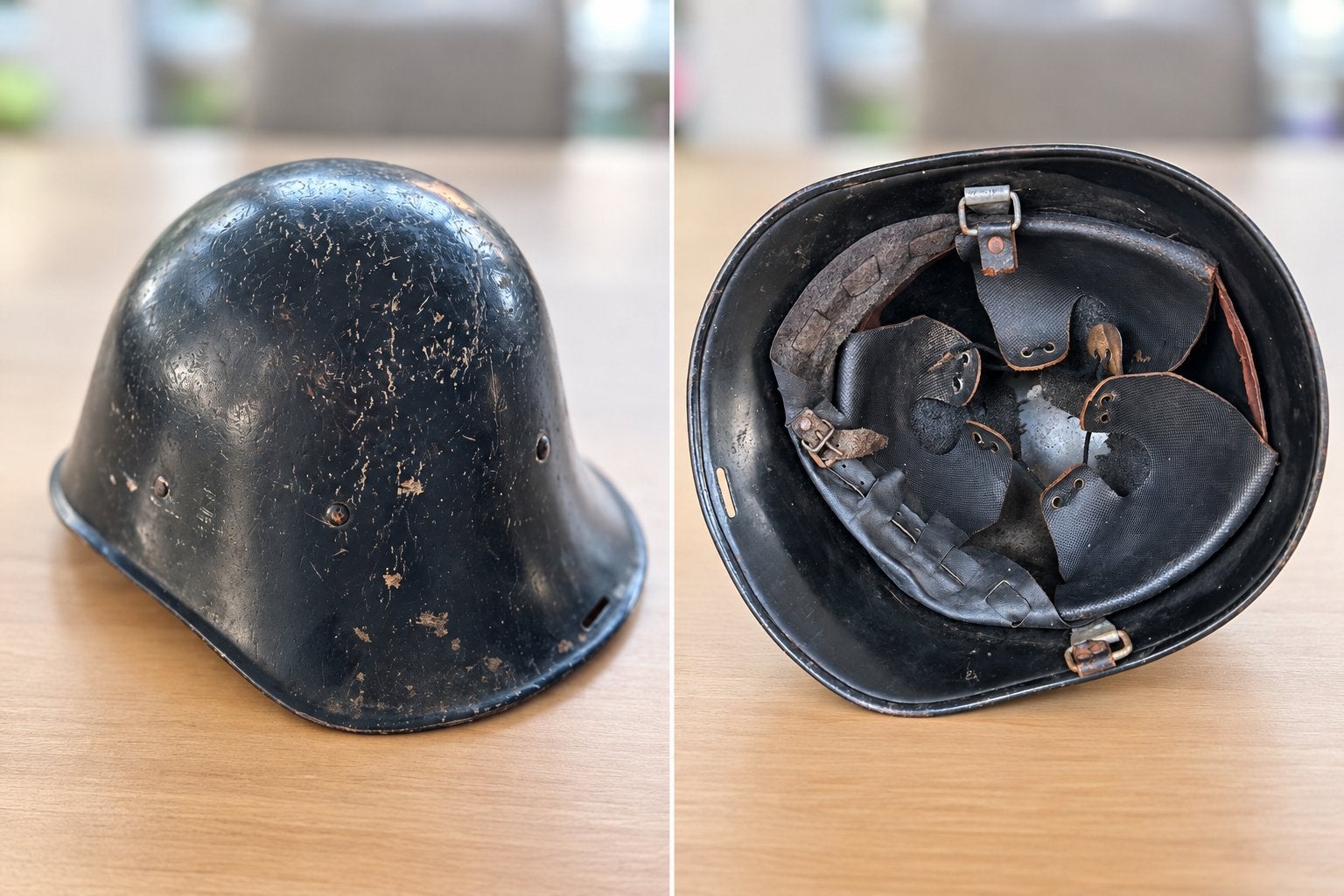 Originele Nederlandse LBD helm WOII – M27/M34 type, Ophalen of Verzenden, Overige soorten, Nederland, Helm of Baret