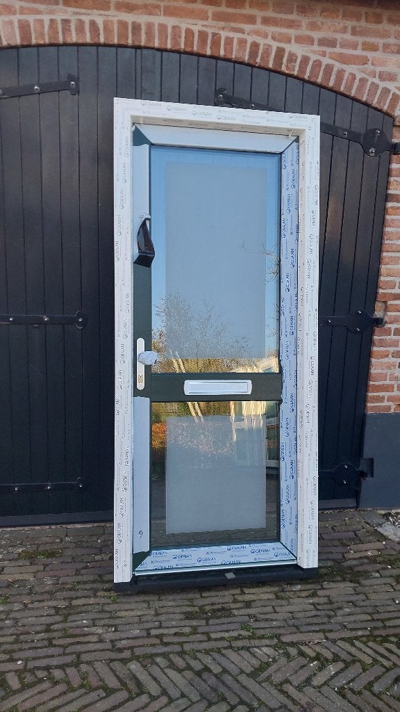 kunststof voordeuren met kozijn ( nieuw ), Kunststof, 80 tot 100 cm, 215 cm of meer, Nieuw