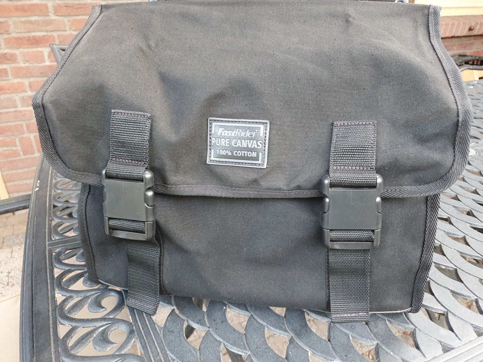 Fastrider canvas dubbele fietstassen 56L Zwart, Ophalen of Verzenden, Zo goed als nieuw