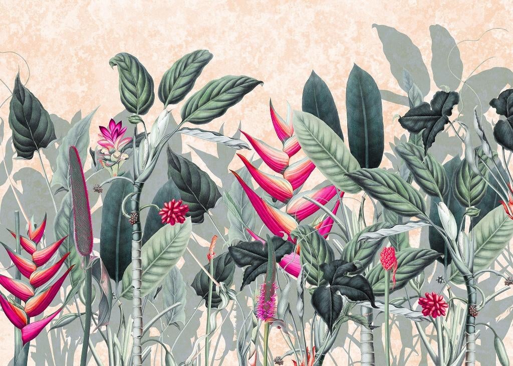 Botanisch behang Soft Jungle vlies fotobehang *Muurdeco4kids, Huis en Inrichting, Stoffering | Behang, Verzenden, Minder dan 10 m²