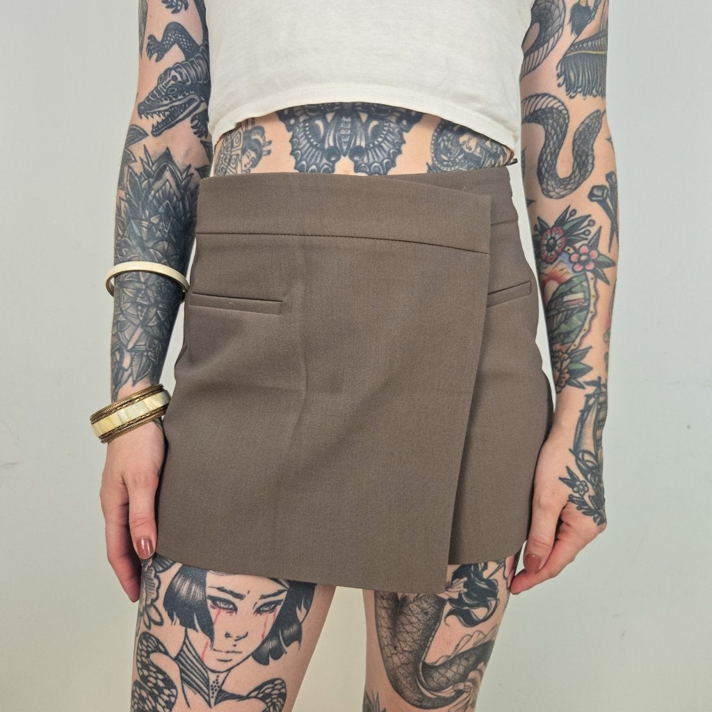 Zara Taupe Skort Dames S, Bruin, Zara, Ophalen of Verzenden, Zo goed als nieuw