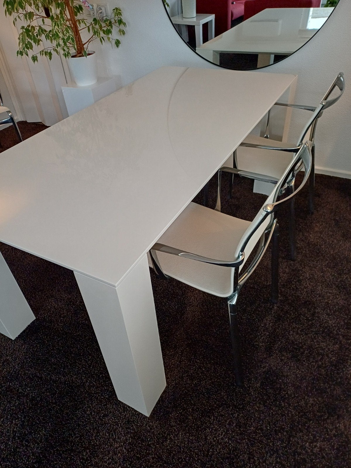 MDF eettafel, Huis en Inrichting, Ophalen, 50 tot 100 cm, Zo goed als nieuw, 150 tot 200 cm