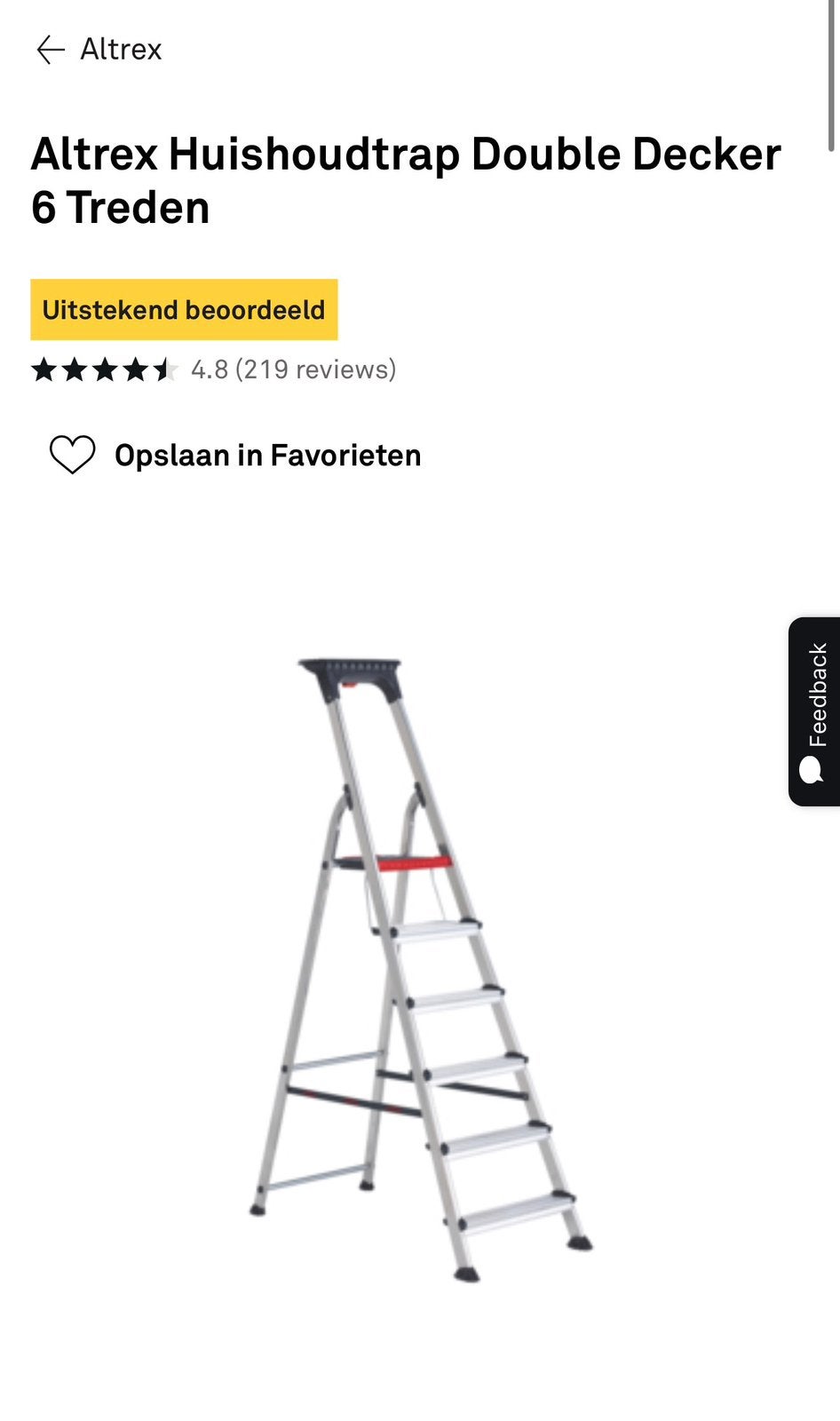 Altrex trap 6 treden, Doe-het-zelf en Verbouw, Ophalen, Trap, Zo goed als nieuw, Opvouwbaar of Inschuifbaar