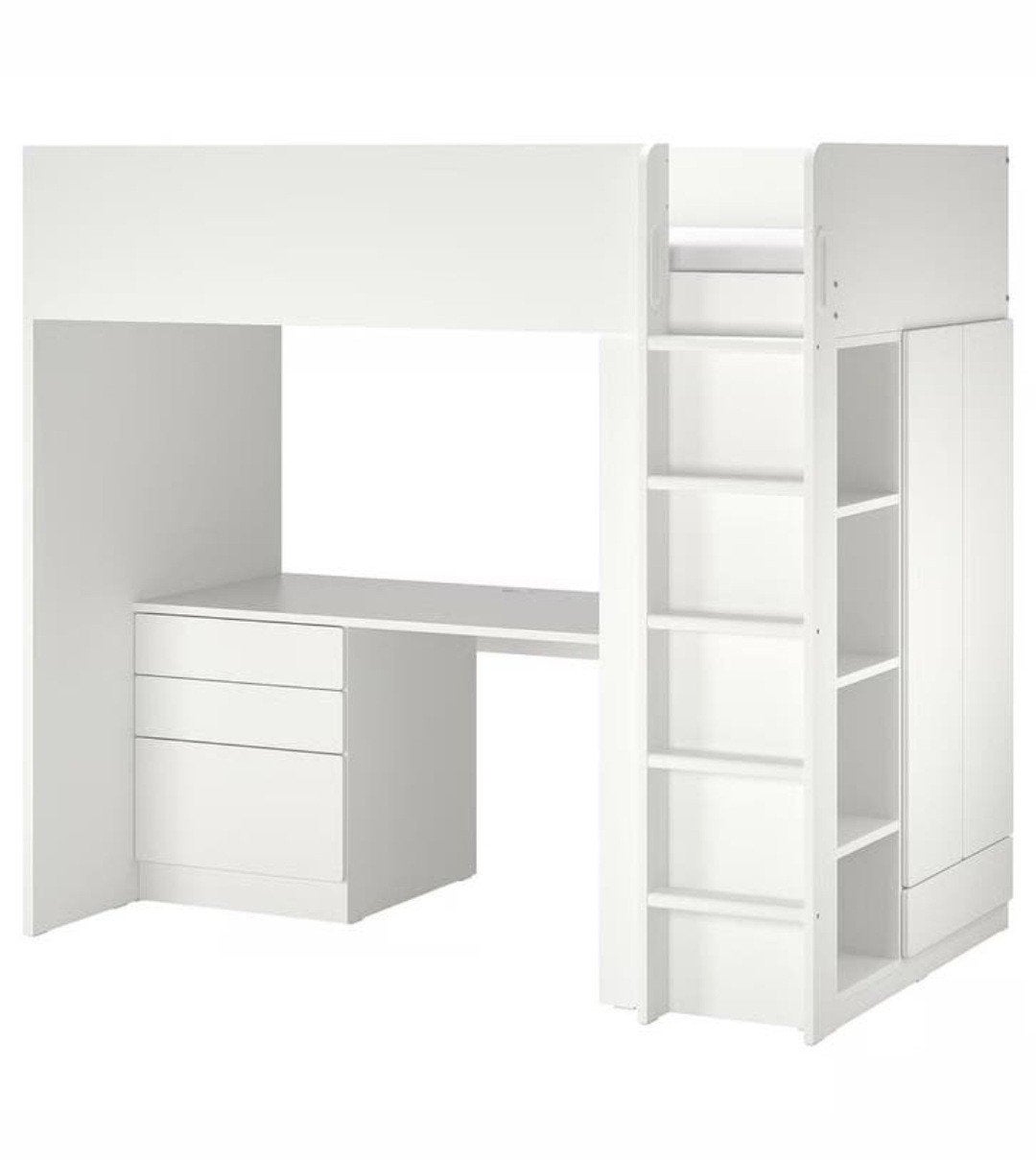Hoogslaper van ikea, 3 jaar oud, nauwelijks gebruikt, wit, Ophalen, Eenpersoons, Zo goed als nieuw, 90 cm