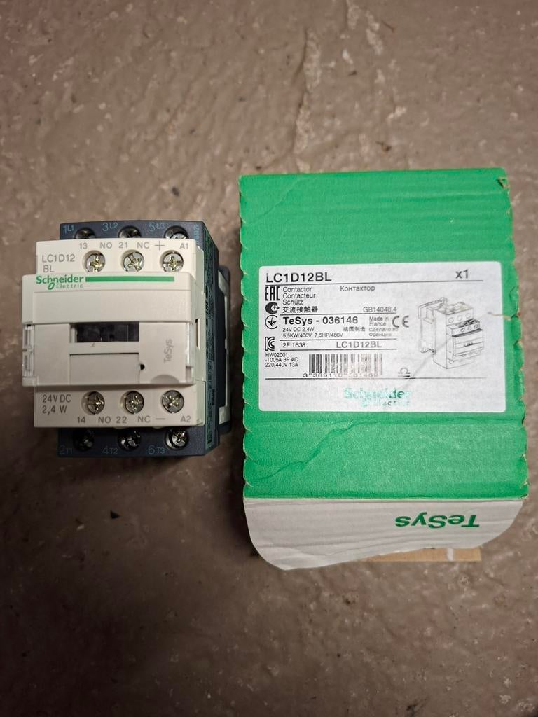 ​Schneider Electric TeSys Contactor LC1D12BL - 24V DC, Overige typen, Nieuw, Ophalen of Verzenden, Schneider Electric