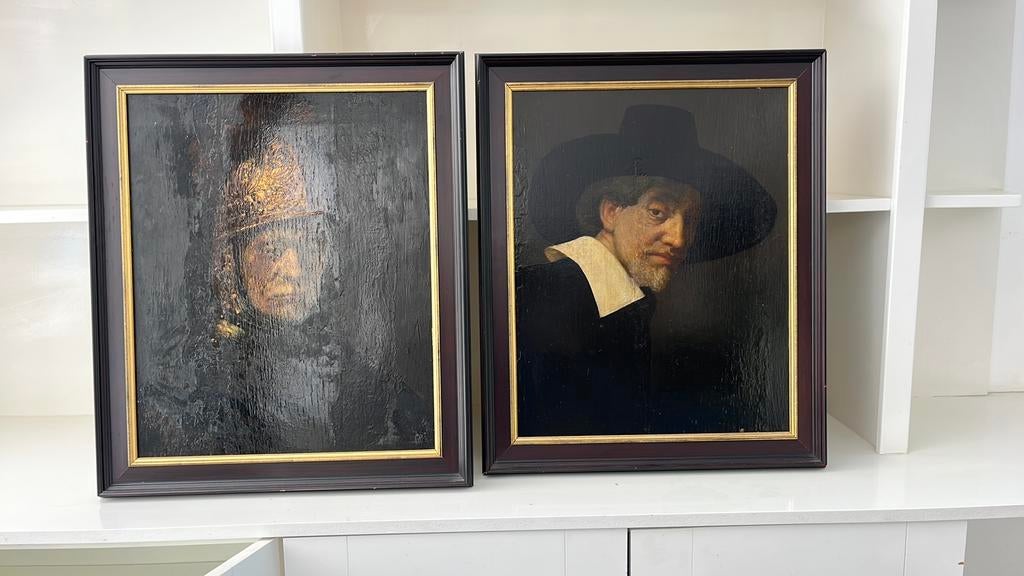 150 jaar oude replica Rembrandt van Rijn, Antiek en Kunst, Ophalen of Verzenden