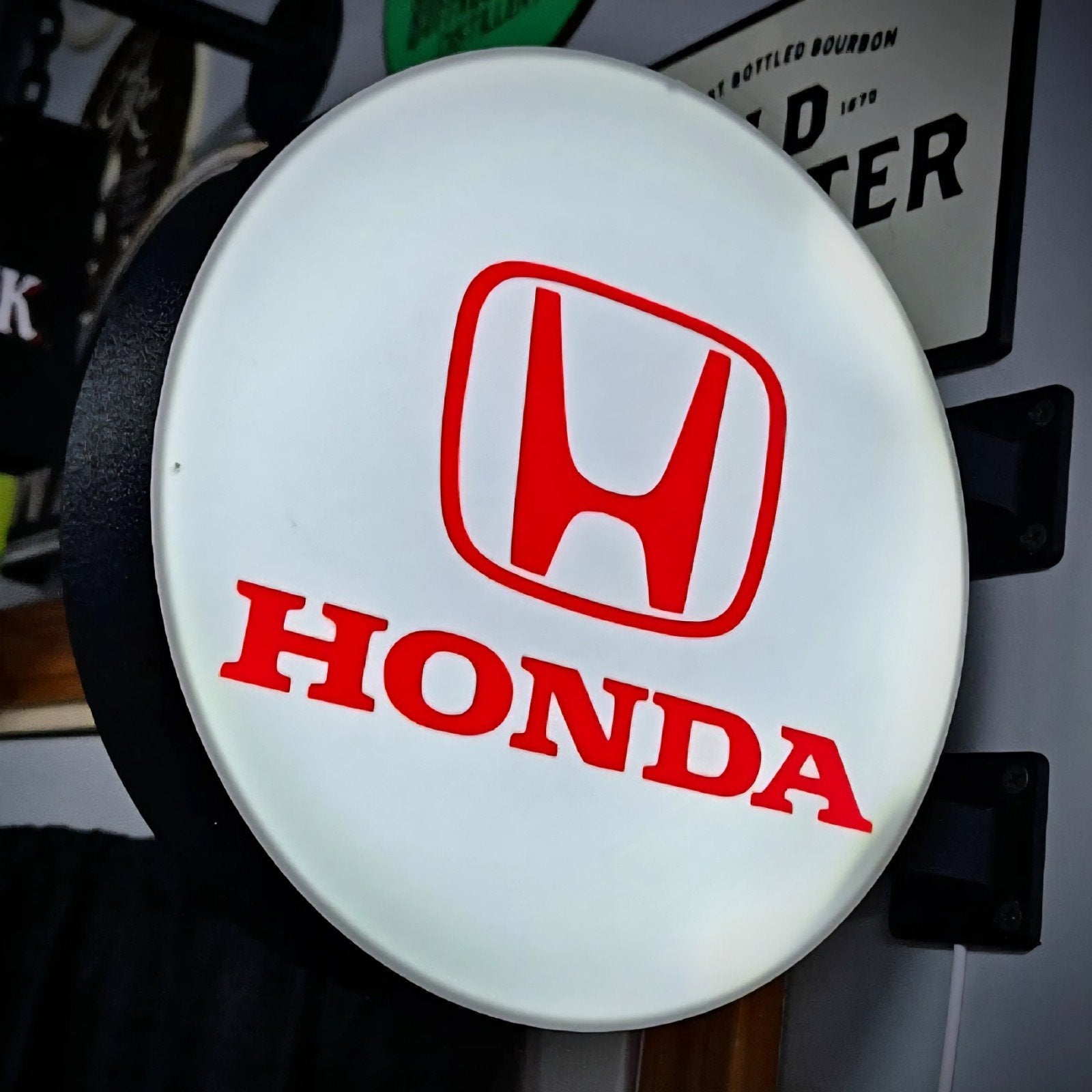 Dubbelzijdige LED Lichtbak Honda Logo - Ø30cm, Ophalen of Verzenden, Nieuw